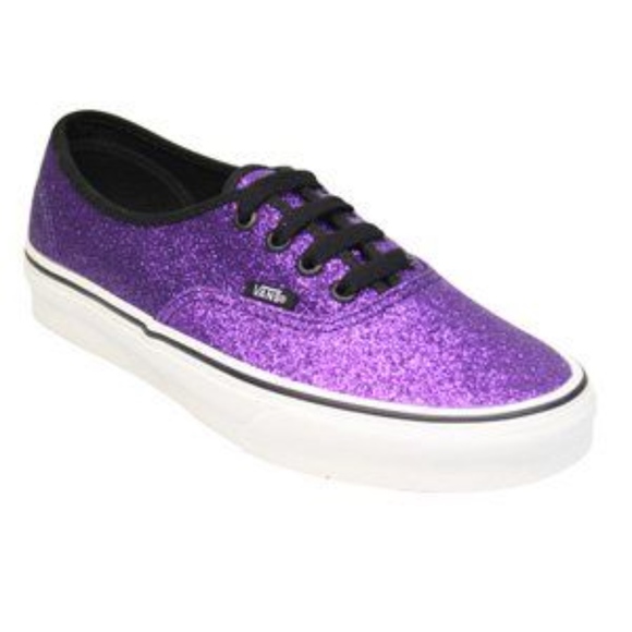 purple glitter vans shoes